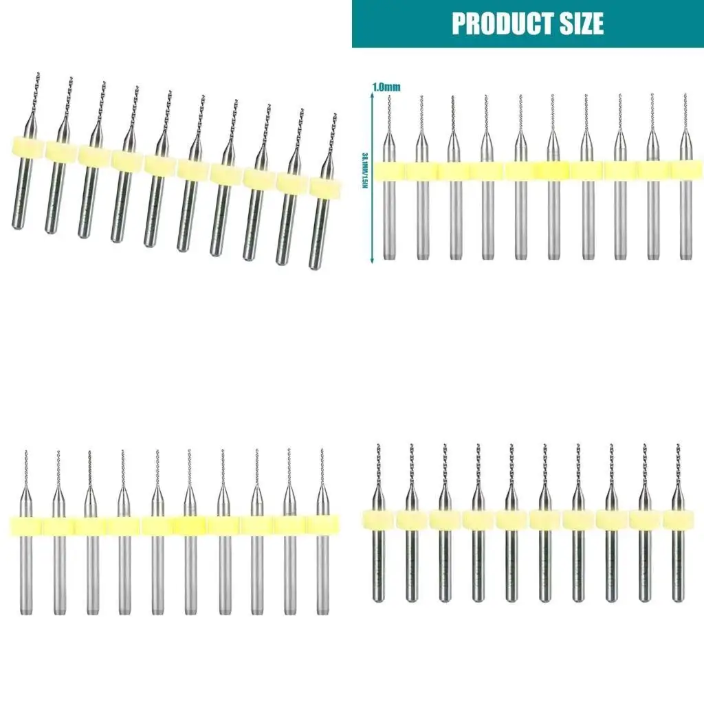 

652F 10pcs Spirals Grooves Drill Bits For Plastic Soft Metal Use
