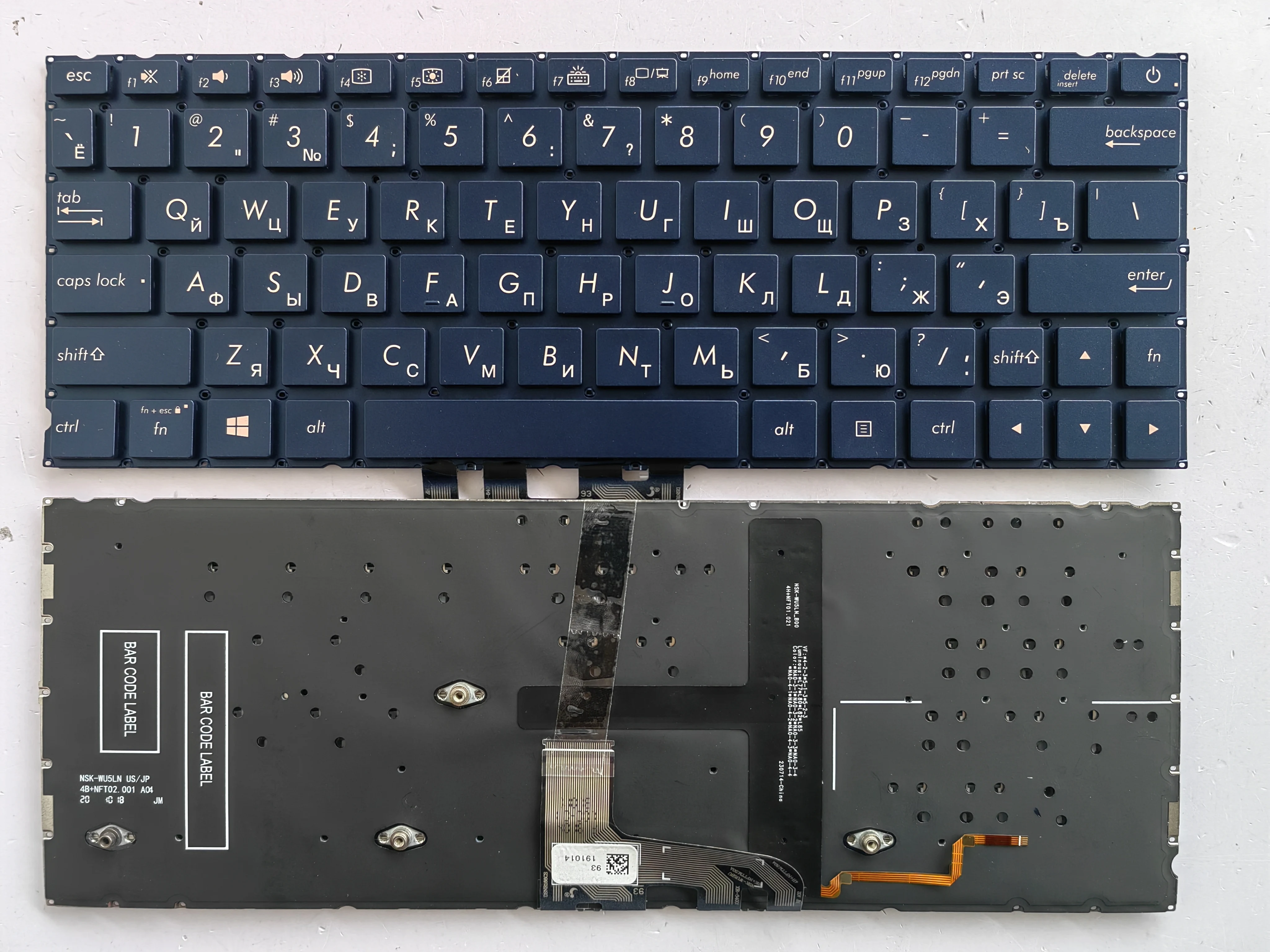 RU Layout for Asus ZenBook UX334A UX334 UX334U UX334FN UX334FA Laptop Keyboard