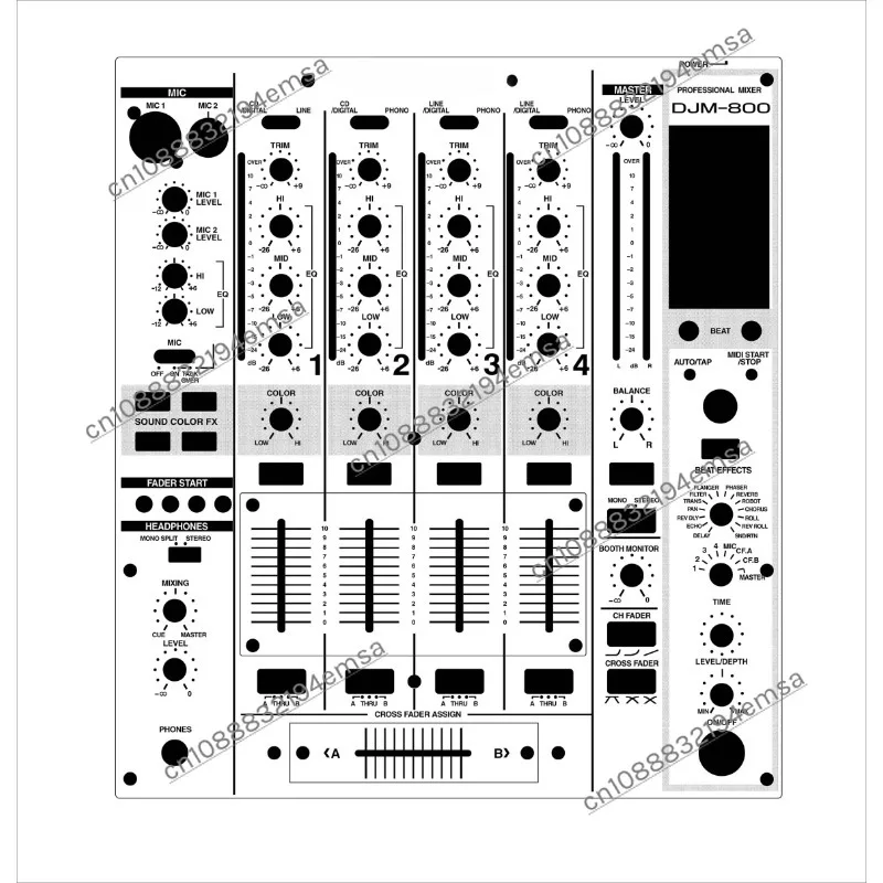 DJM-800 Skin Mixer Panel Mask DJM800 Colorful Mask, Customizable