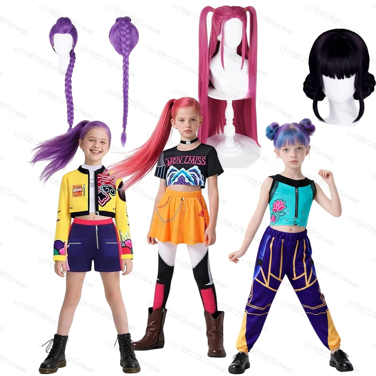 

Rumi Mira Zoey Cosplay Girl Idol Group Costumes Carnival Party Suits Children's Cosplay Costume KPOP Demon Hunters