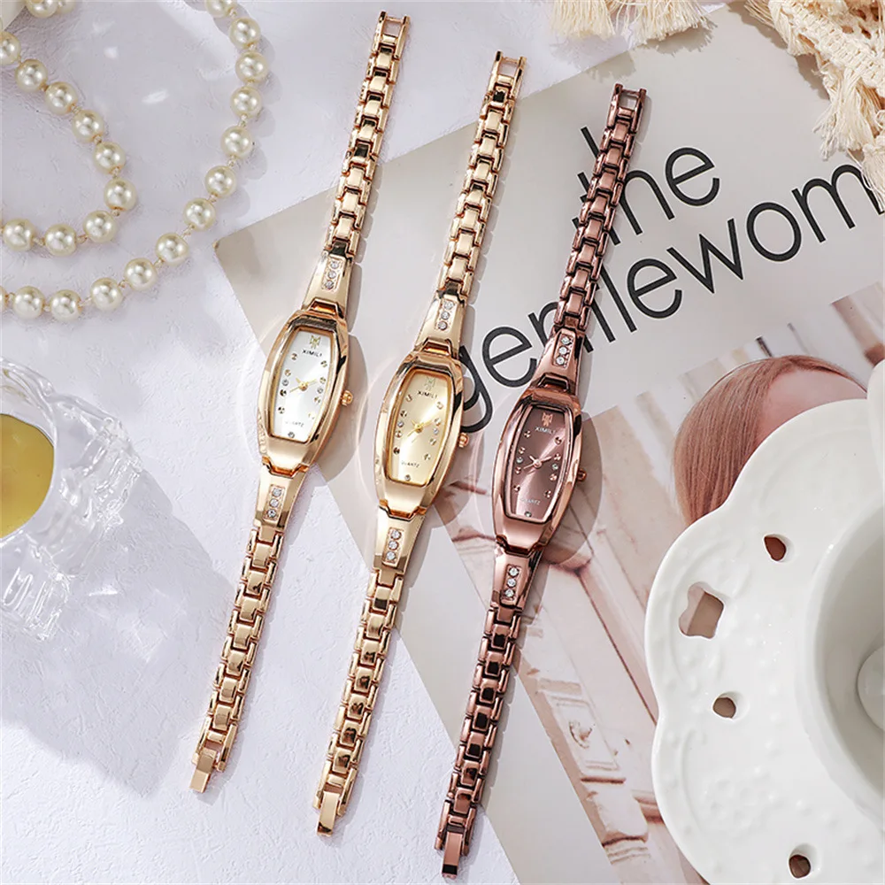 Женские часы, деловые упрощенные корейские часы, браслет, кварцевые наручные часы, повседневные универсальные студенческие женские модные часы