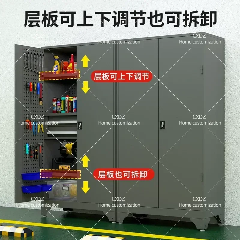 Steel Parking Locker Bicycle Cabinet Fishing Rod Tent Storage Tool Cabinet for Garage Workshop Moisture-proof Glove Box