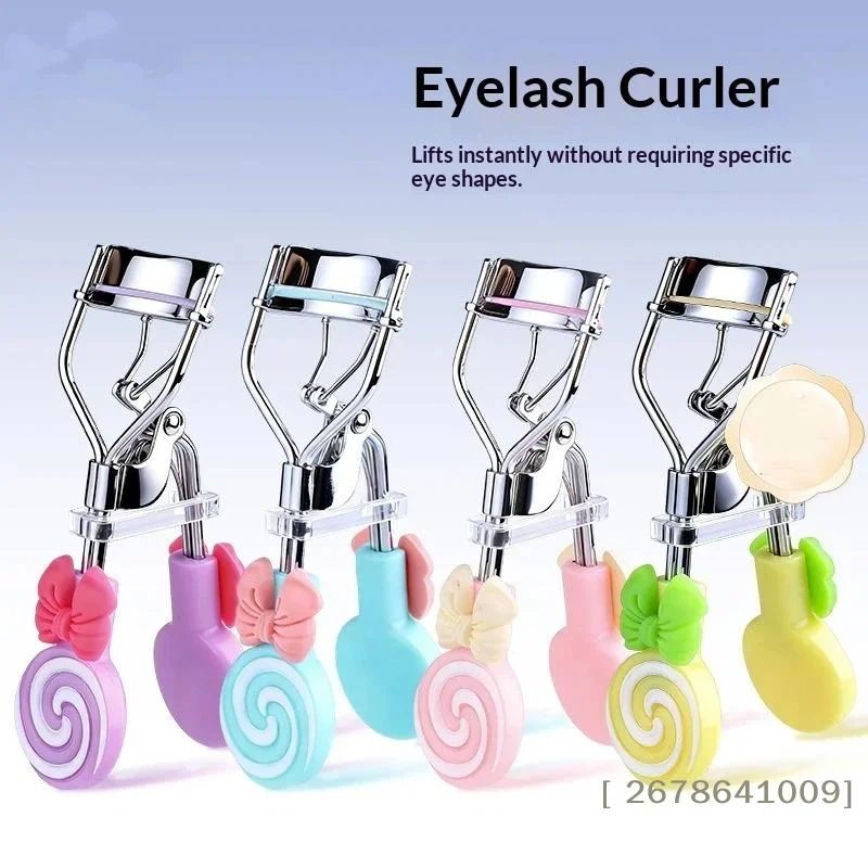 ⚑ Niedlicher Lollipop-Schleifen-Wimpernformer, tragbarer Wimpernformer aus Edelstahl für natürlich geschwungene Wimpern
