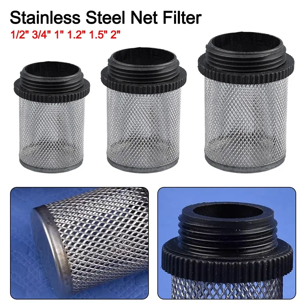 1Pc Water Clean Hose Filter Joint Percolator Water Pump Fitting Water Pump Filter 304 Stainless Steel 1/2''~2''