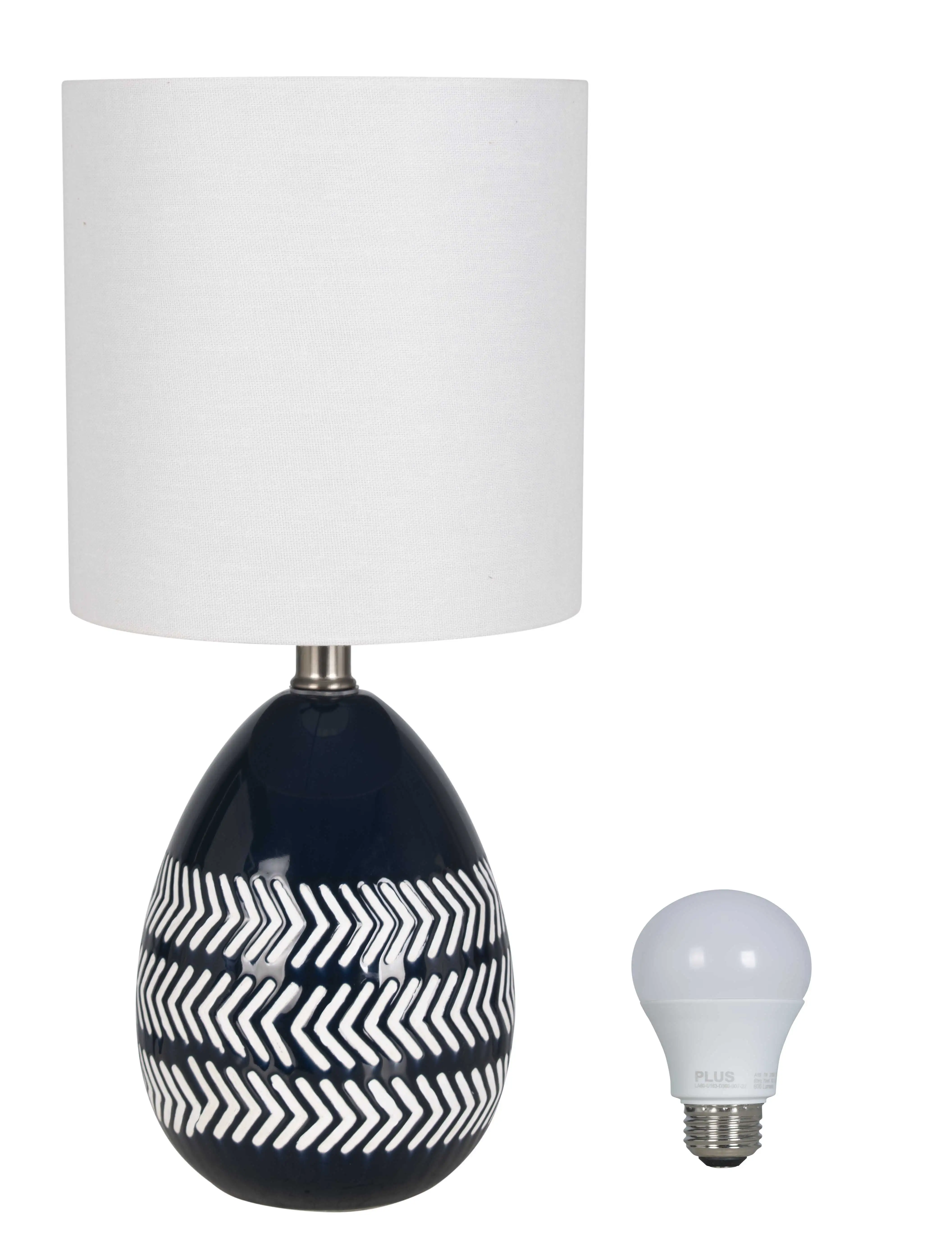 

Blue Arrow Ceramic 17 Grab and Go Table Lamp with Led Included