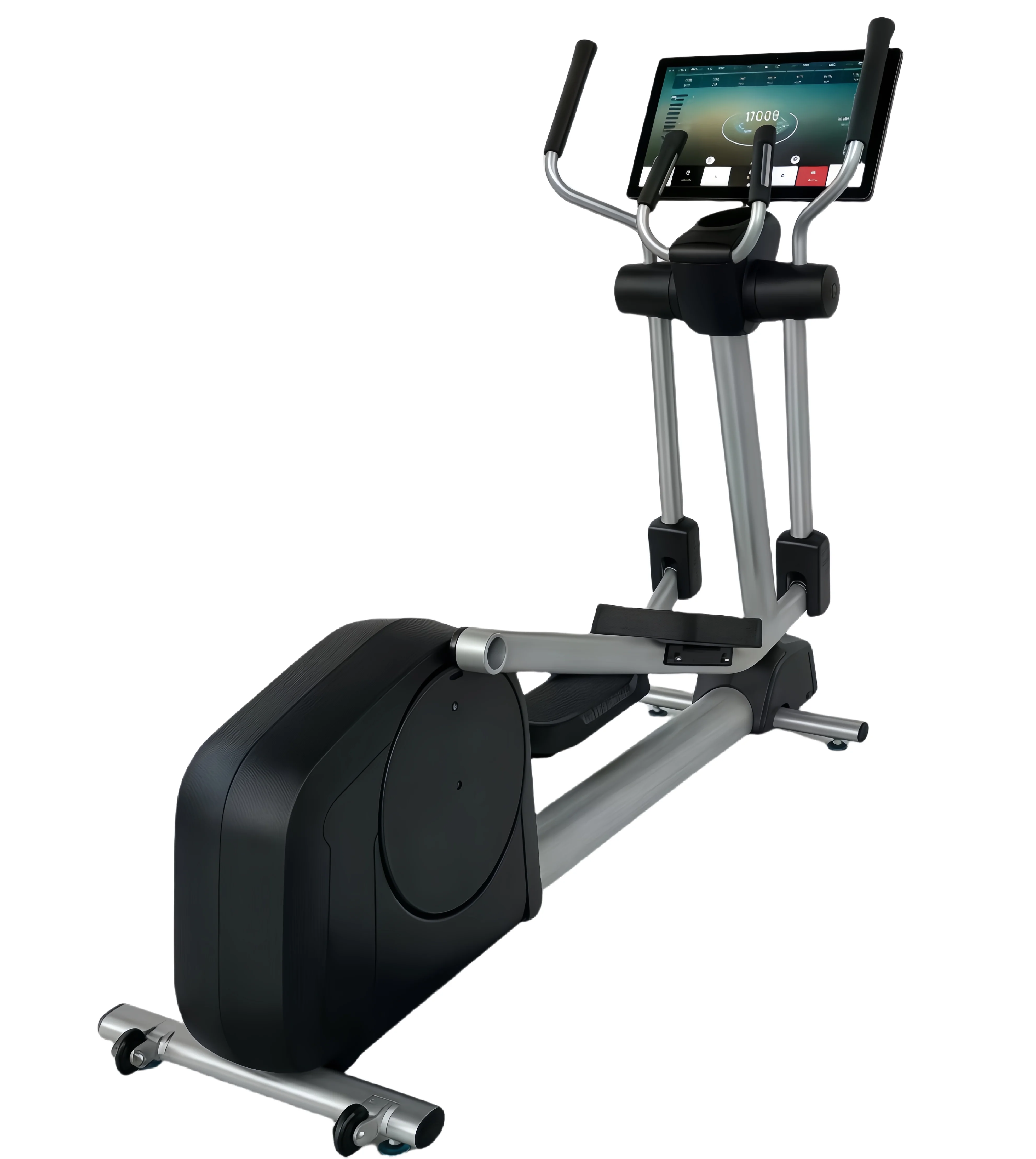 Hyper-Quiet Magnetic Drive System Cross Trainer Compact Elliptical Machine with LCD