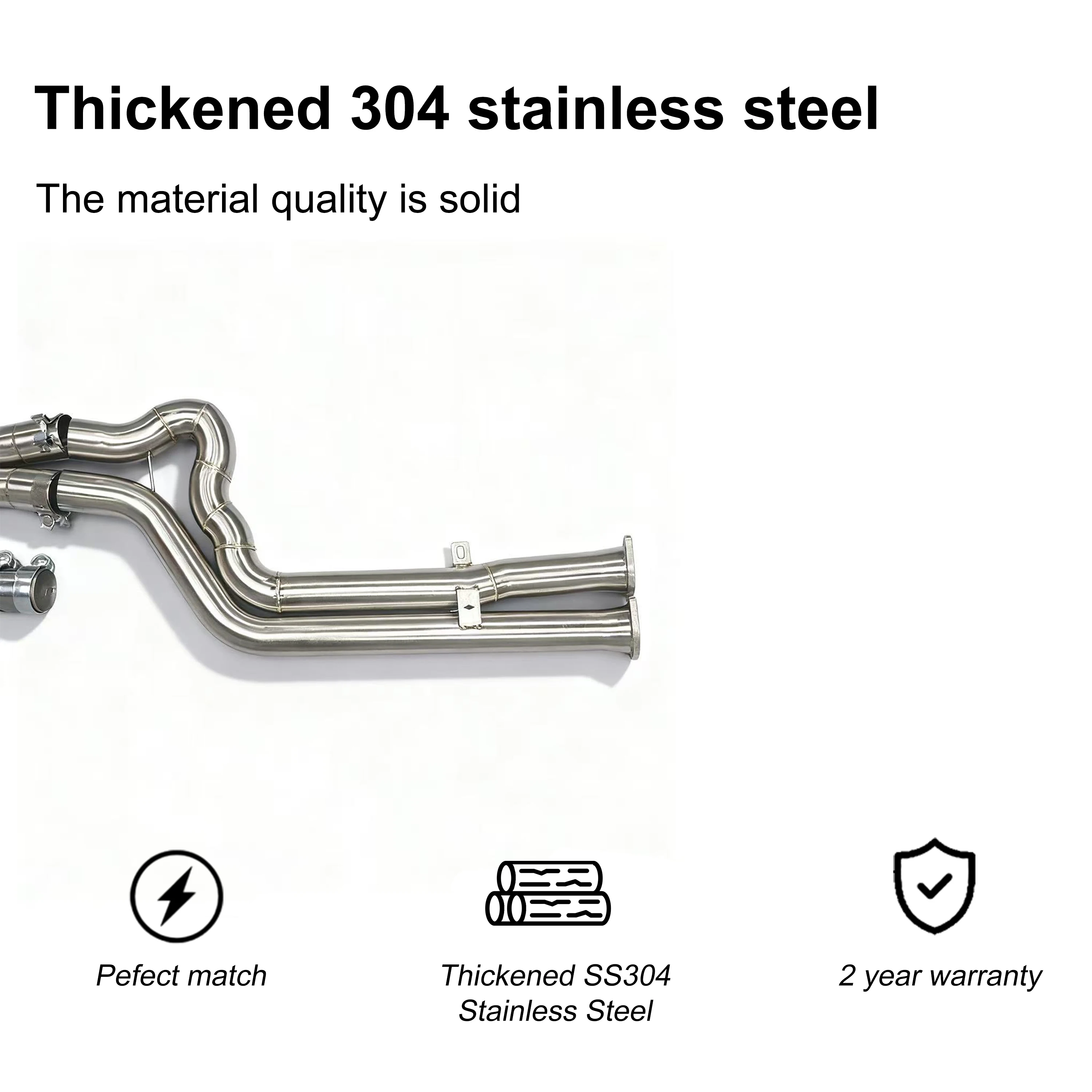 ACE Fitment Gleichlängen-Mittelrohr für BMW S58 F97 X3M F98 X4M 3.0T mit Resonator SUS304 Hochleistungs-Auspuffrohr – Detail 7