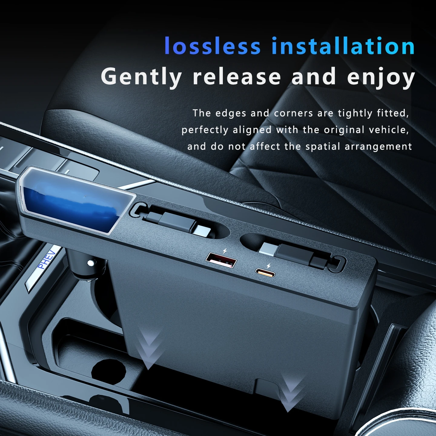 2019-2025 para VW Passat cargador rápido de coche estación de acoplamiento 130W encendedor de cigarrillos divisor convertidor USB