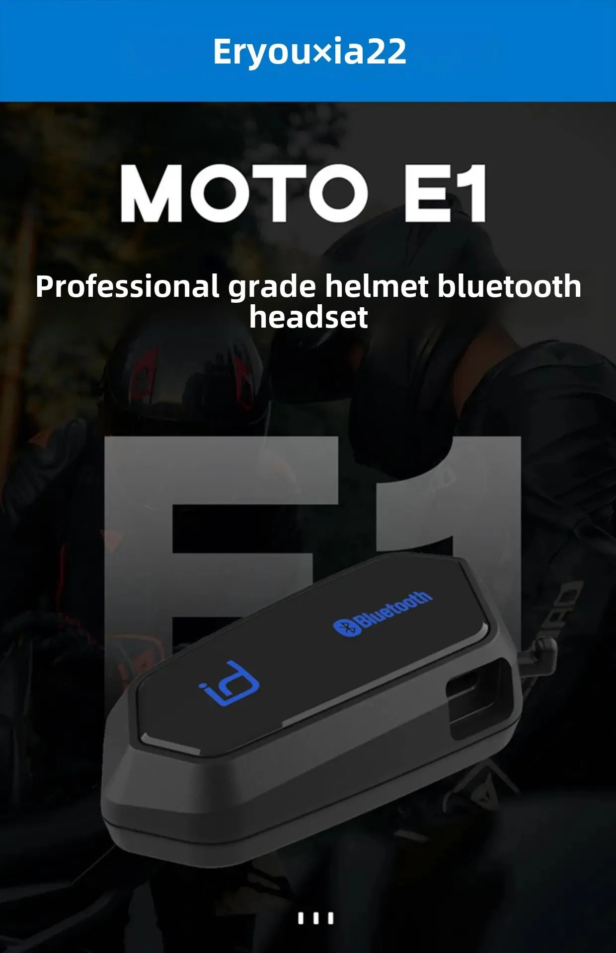 Aeyou E1 Motorcycle Helmet Bluetooth Earphones Riding Intercom Full Face Built-In Earphones For Motorbike Equipment Accessories