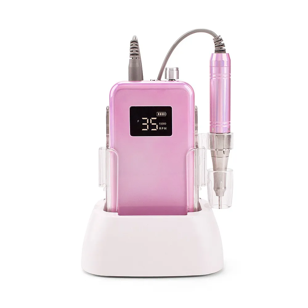2026 Acrylic Nails Polish Remove Manicure 35000RPM Electric Nail E File Pedicure Pink Nail Drill Machine