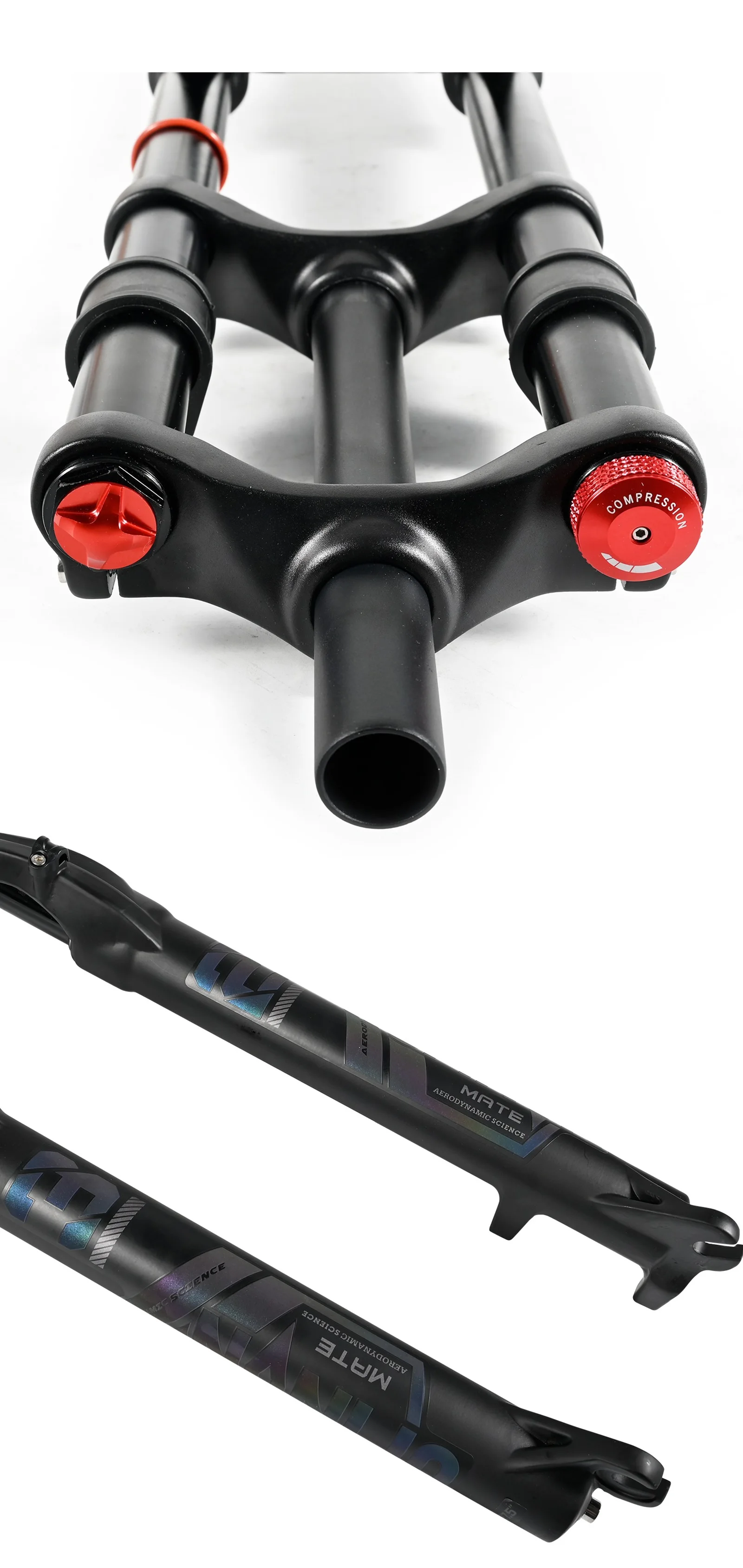 NanLio Doppelschulter-Schnee-Vorderradgabel 27,5 Zoll / 29 * 2,5 Zoll MTB-Gabel 150 mm Reise-Luftversorgungs-Fahrradgabel E-Bike-Gabel 15/9 mm – Detail 15