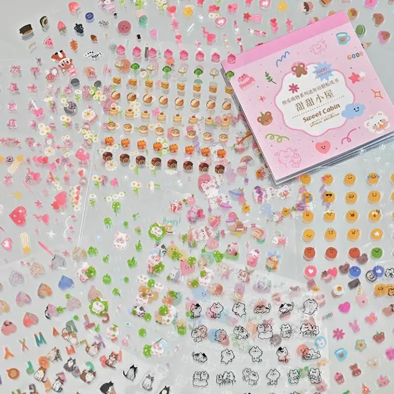 28Sheets/book Cute Mini Graffiti Film Sticker Creative DIY Book Handbook Picture Book Phone Case Nail Art Decoration Sticker