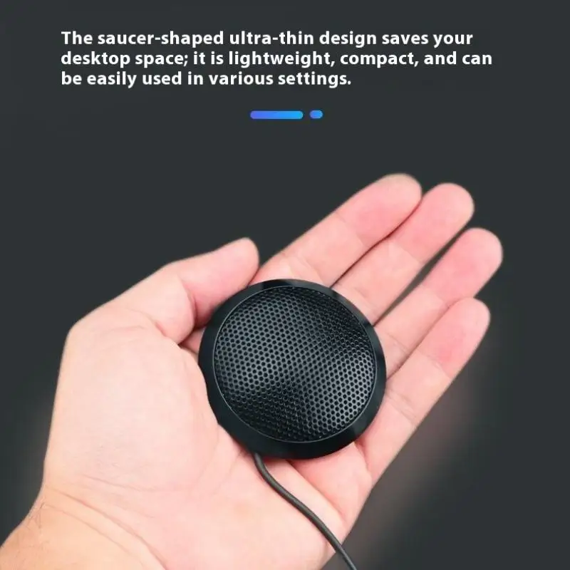 USB/3.5mm Conference Microphone Plug&Play 360° Omnidirectional Desktop Computer Mic For Computer Desktop Laptop