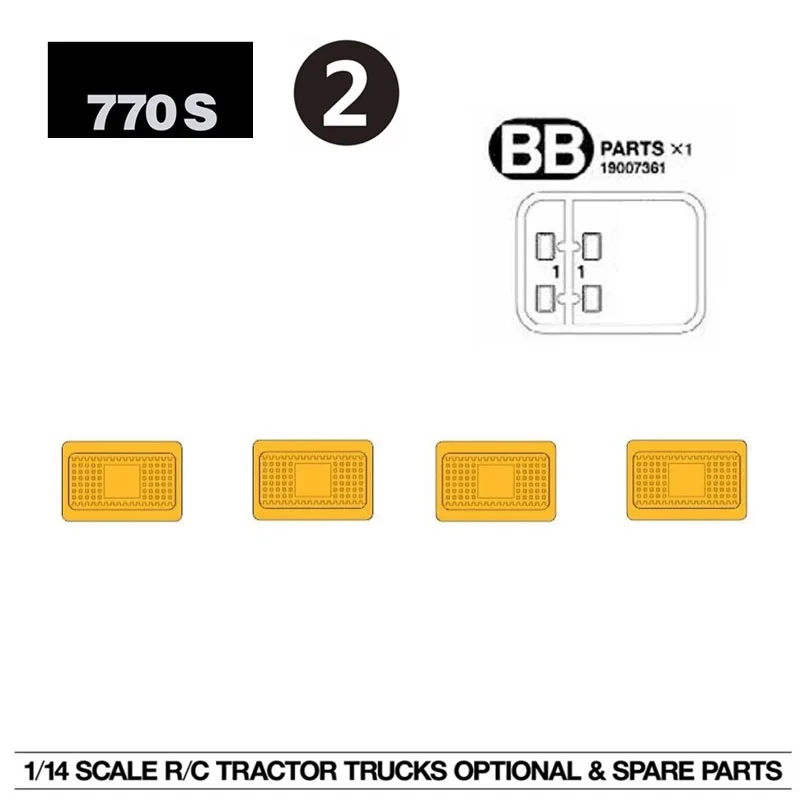 1:14th Scale Transparent Light Panel Lampshade for Tamiya RC Dump Truck SCANIA 770S 6X4 56368 8X4 56371 Car Upgrade Accessories