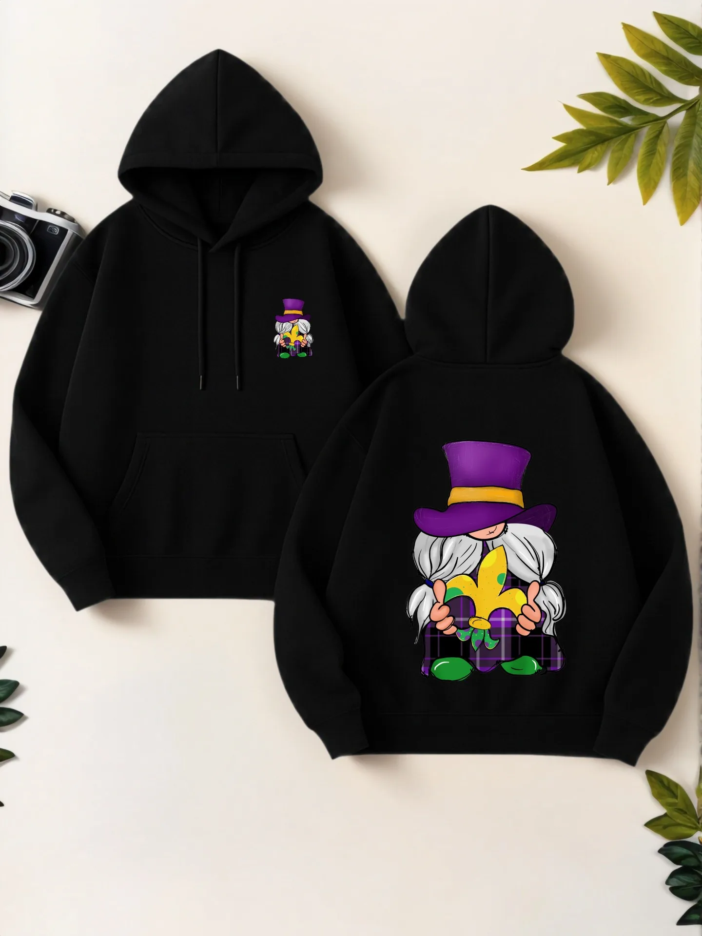 

Graphic Hoodie Women, Cartoon Print, Casual Aesthetic, Soft Fabric, Casual Everyday Wear, For Young Men