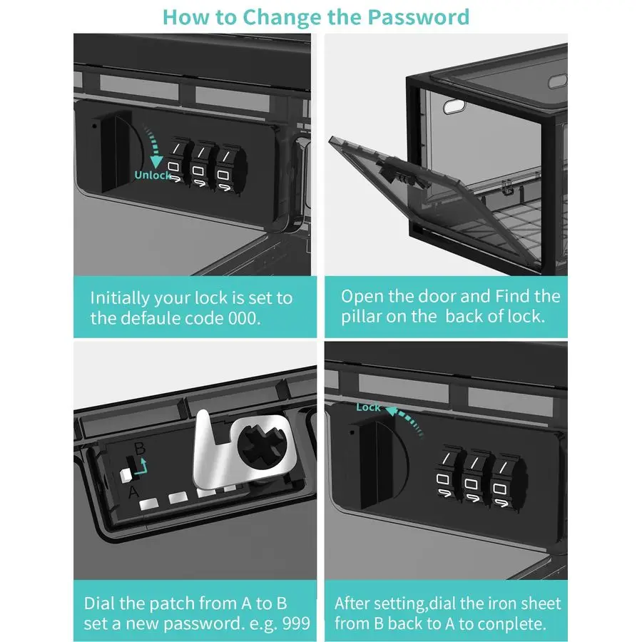 عبوة كبيرة من صندوق قفل الأدوية للأدوية الآمنة، صندوق تخزين قابل للقفل للثلاجة والوجبات الخفيفة، صناديق قفل الهاتف مع مجموعة