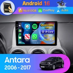 Android 16 Carplay Auto For Opel Antara 1 2006 2007 2008 - 2017 Car Radio GPS Navigation Video Player 2Din Stereo DVD Multimedia