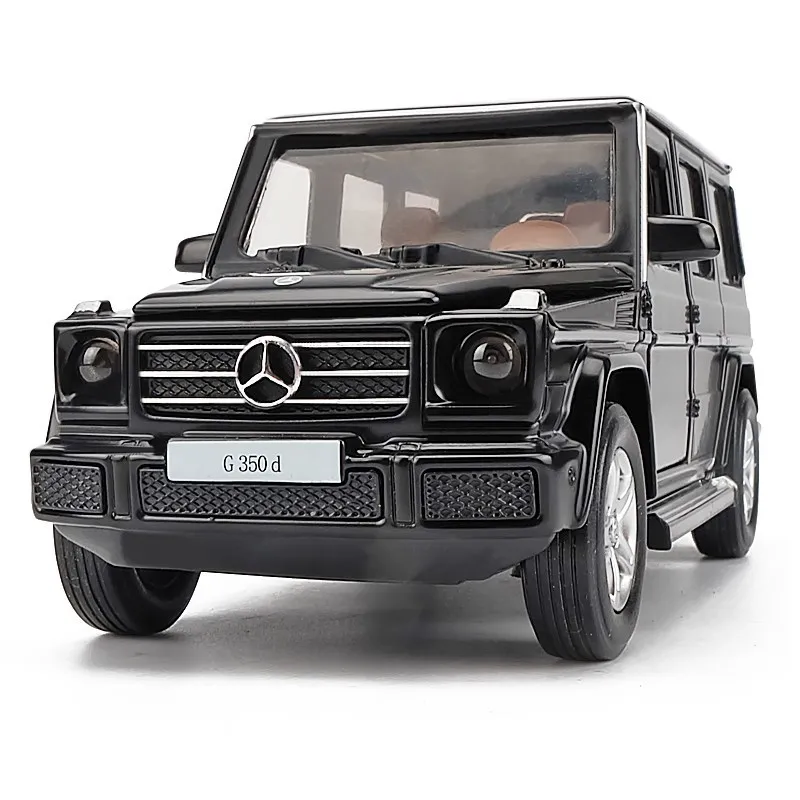 1:32 Mercedes-Benz G350 G350D Alloy Car Model With Pull Back Sound Light Children Gift Collection Diecast Toy Model