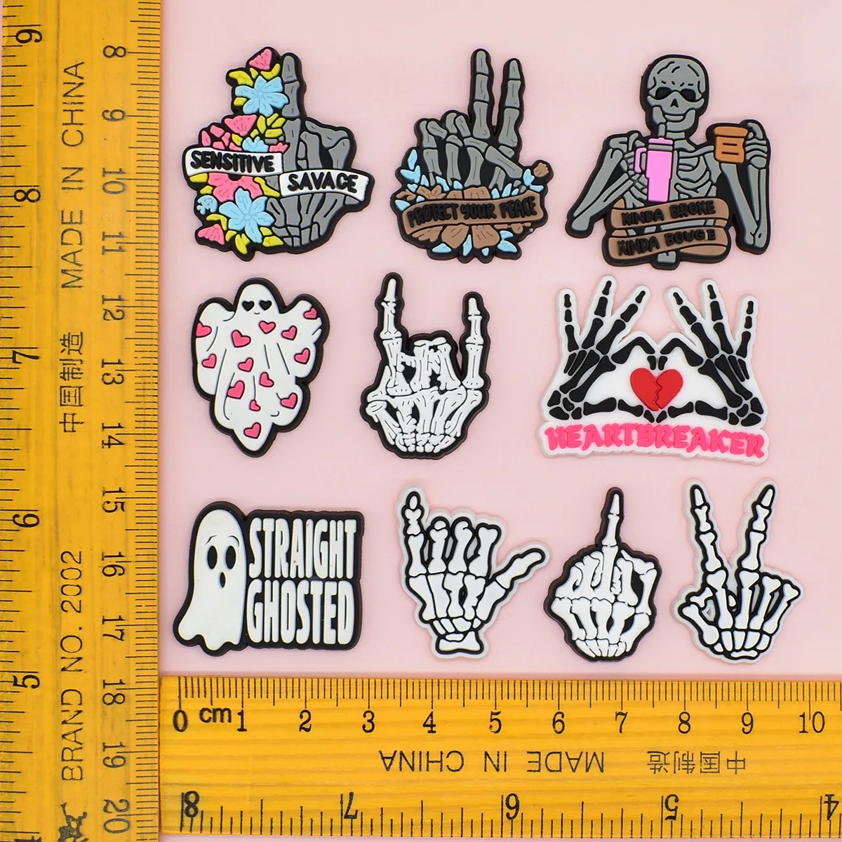 Skeleton Shoe Charms for Crocs Accessories Pin Clogs Bubble Slides Shoe DIY Shoe Decoration Buckle Charms Party Gift image 2