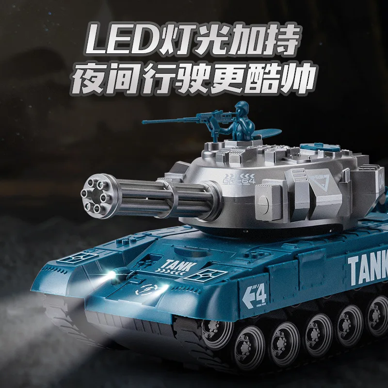 Rc Tank Shoot Bullet 300° Rotation Turret RC car Electronic Remote Control Tank With Sound LED Kid Birthday Gift usb charge