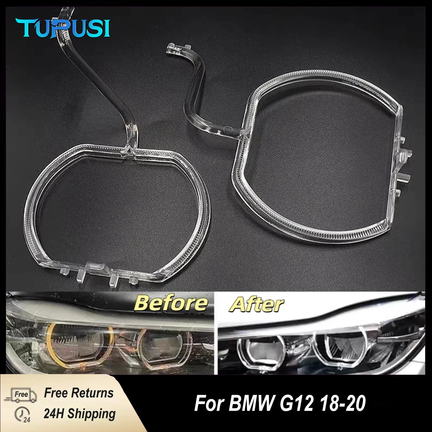 

2 шт. для BMW 7 серии G11 G12 2018-2020 DRL Световодящая пластина Световодящая трубка Фара Дневные ходовые огни Guide Angel Eye