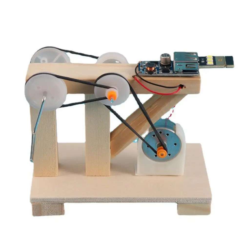 Progetti scolastici in legno Kit educativi Apprendimento della fisica Generatore di dinamo Modello STEM Giocattolo Esperimenti scientifici Giocattoli