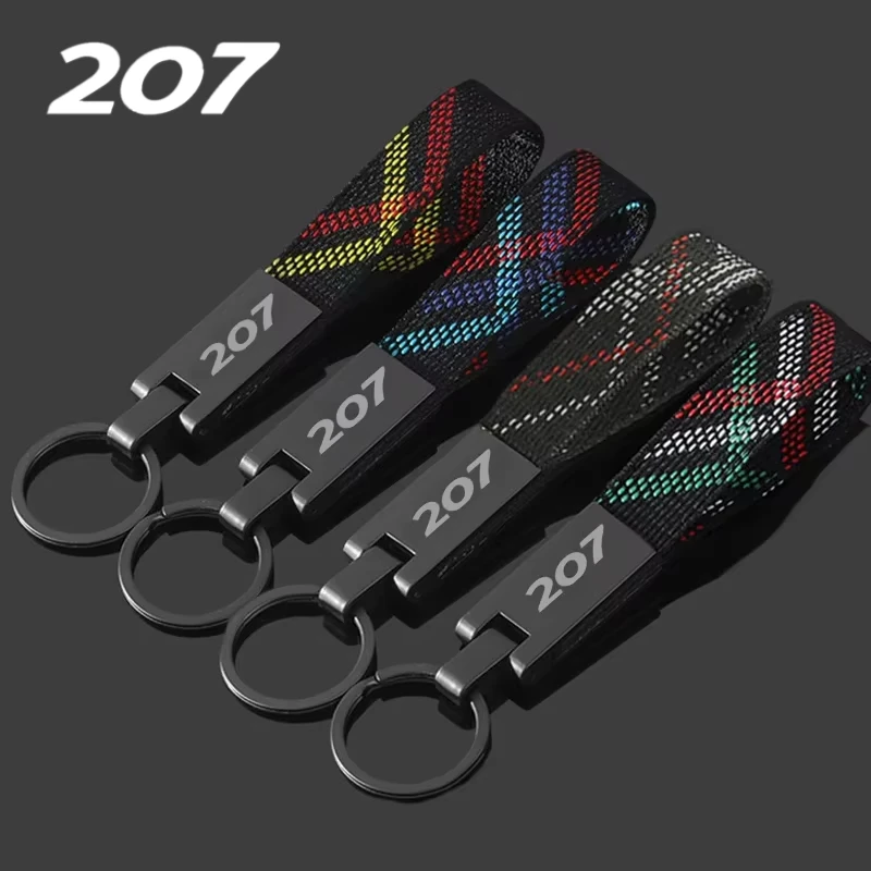 Car Keychain Keyring Styling Gift for 207 Badge Alloy Key Chains Rings Buckle Pendant Women Auto Decor Accessories