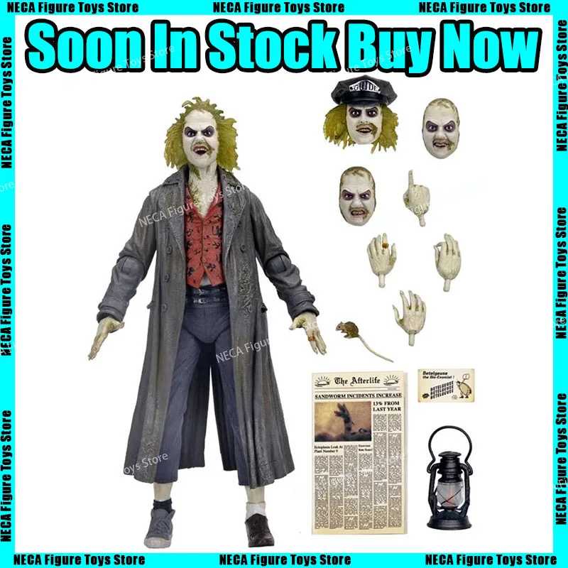 Soon In Stock Neca 60624 Beetle Juice Betel Geuse Action Figure Anime Collection Model Toy Kid Christmas Birthday Gift Custom