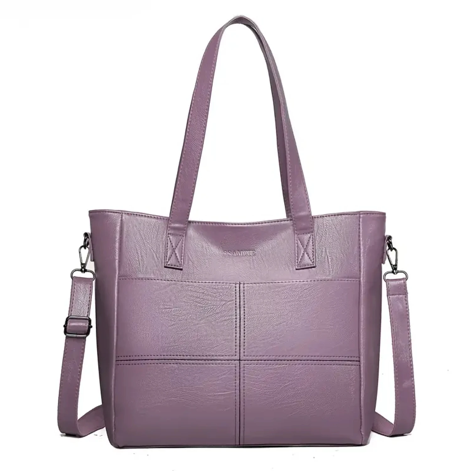 Women's Business Bag, Solid Color Simple Tote Bag, Large Capacity Commuting Bag, Crossbody Purse