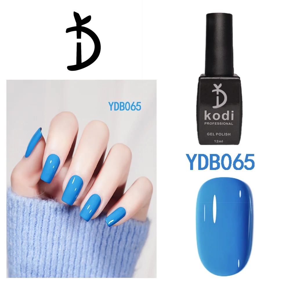 YD KODI PROFESSIONAL Nail Gel 12ml Base Top Nail Gel Polish Cheaper Price Plastic Bottle Bright Color Glitter Varnish Nail Gel