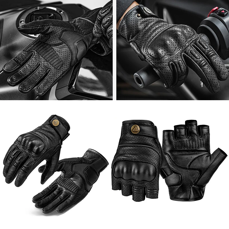 

Summer Half Finger Motorcycle Gloves Shockproof Non-slip Motocross Racing Fingerless Gloves Moto Biker Cycling Gloves