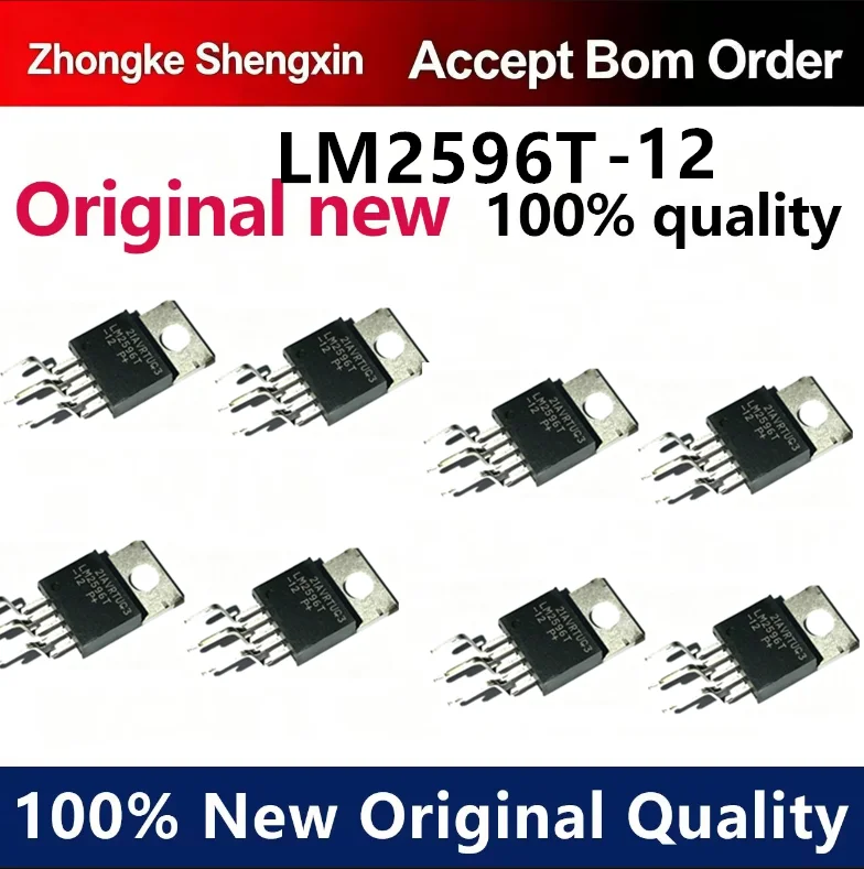 （5pcs）Brand new original LM2596 LM2596T-12 plug-in 5-pin TO-220 voltage regulator