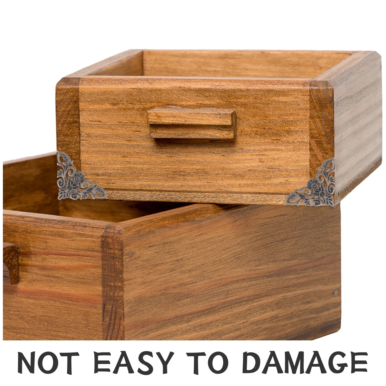 Metal Box Corner Protectors Vintage Triangle Corner Covers for Jewelry Boxes Wooden Chests Furniture Edge Protection
