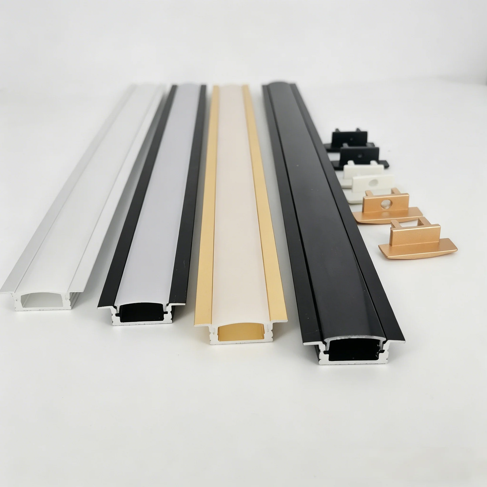 high quality Customized Skirting Board with LED Channel is Used for Lighting the Foundation Line of Corridor wall