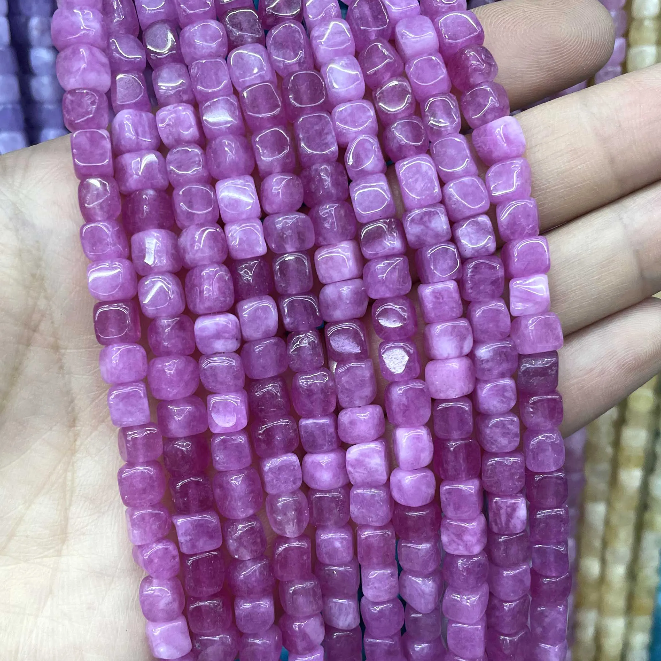 6 8MM Natural Stone Crystal Apatite Tourmaline Aquamarines Morganite Spacer Beads For Jewelry Making DIY Bracelet Necklace