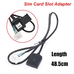 48cm Sim Card Slot Adapter For Android Radio Multimedia Gps 4G 20pin Cable Connector Car Accsesories Wires Replancement Part 1pc