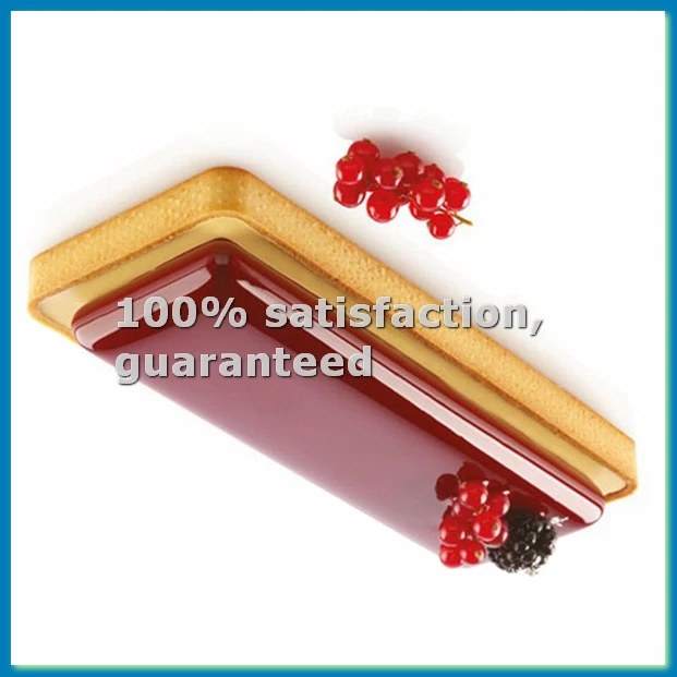 Rectangle Stainless Steel Tartlet Molds French Dessert Mousse Fruit Pie Tart Ring Quiche Cake Mold-AT35