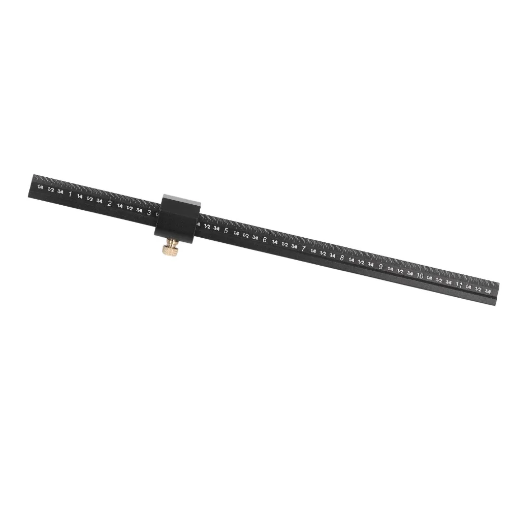 Aluminum Alloy Marking Gauge L Shape Double Sided Scale Measuring Ruler Adjustable Slide Stop 8 Inch Slide Stop Ruler