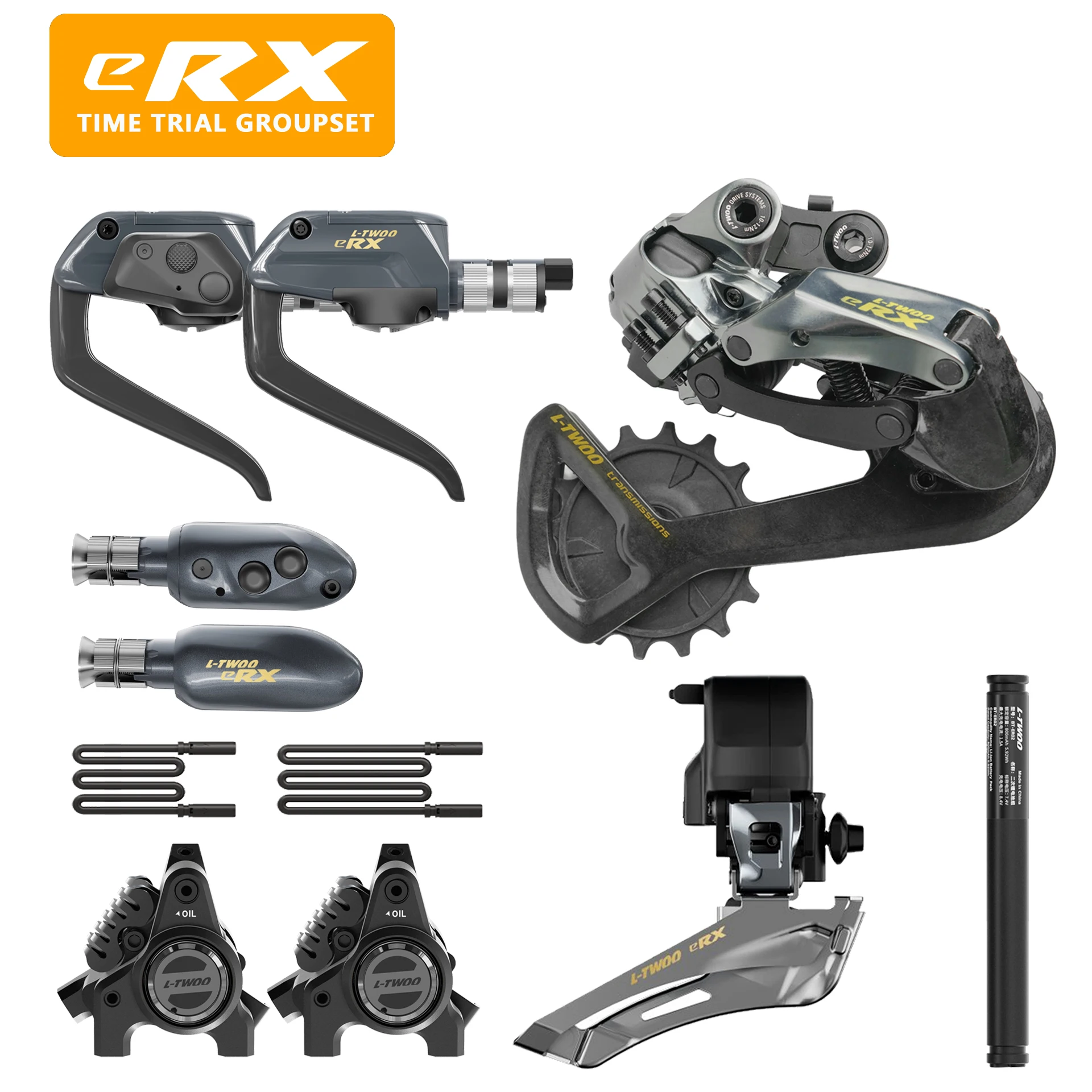 LTWOO ERX TT Carbon Draadloze Elektronische Hydraulische Schijfrem Tijdrit Triatlon Weg Groepset 10 11 12 Versnellingen Oversized Katrol