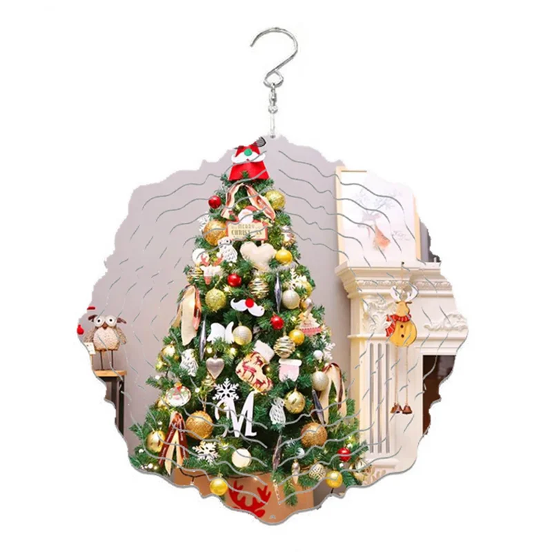 

High Quality-Christmas Series Wind Power White Coated Aluminum Plate Double-Sided Printing Heat Transfer Wind Chime Turntable,Ch