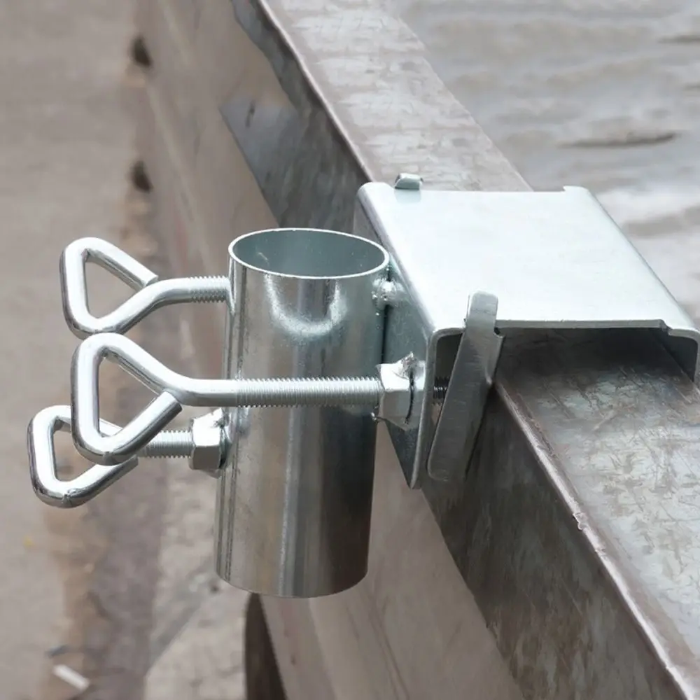Soporte de abrazadera de paraguas ajustable, antioxidante, fácil de instalar, montaje de paraguas de cubierta, Clip de fijación de sombrilla estable a prueba de golpes para exteriores