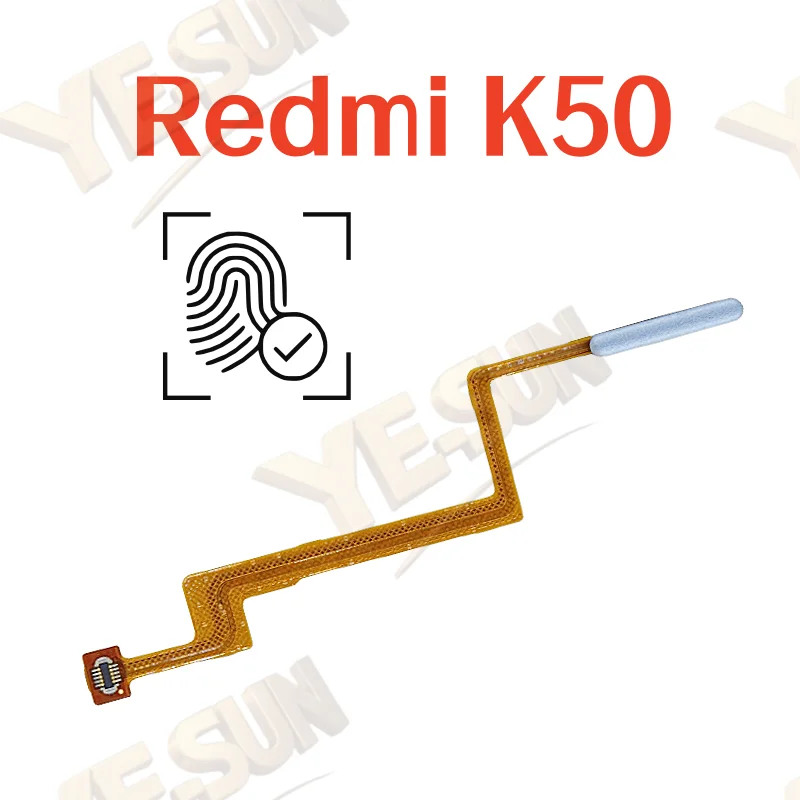 

For Xiaomi Redmi K50 Fingerprint Sensor Home Return Key Menu Button With Side Power On Off Flex