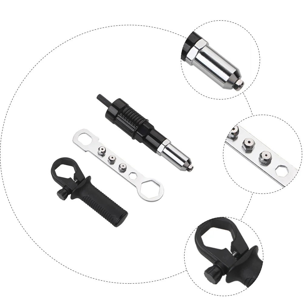1Set Electric Rivet Shooter Adapter Quick Release Riveting Machine Joint Heavy Duty Metal Conversion Connector Easy Maintain
