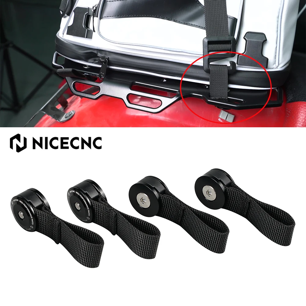 NICECNC Rear Luggage OS-Rack Loops For KTM Enduro Honda Husqvarna Suzuki Yamaha Tenere Husaberg GasGas Beta Honda Kawasaki Bmw