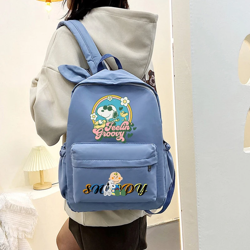 Snoopy Backpack Anime Kawaii Rabbit Ear Knapsack Teenager Cartoon boy girl School Bag Book Bag Rucksack School Supplies Gift