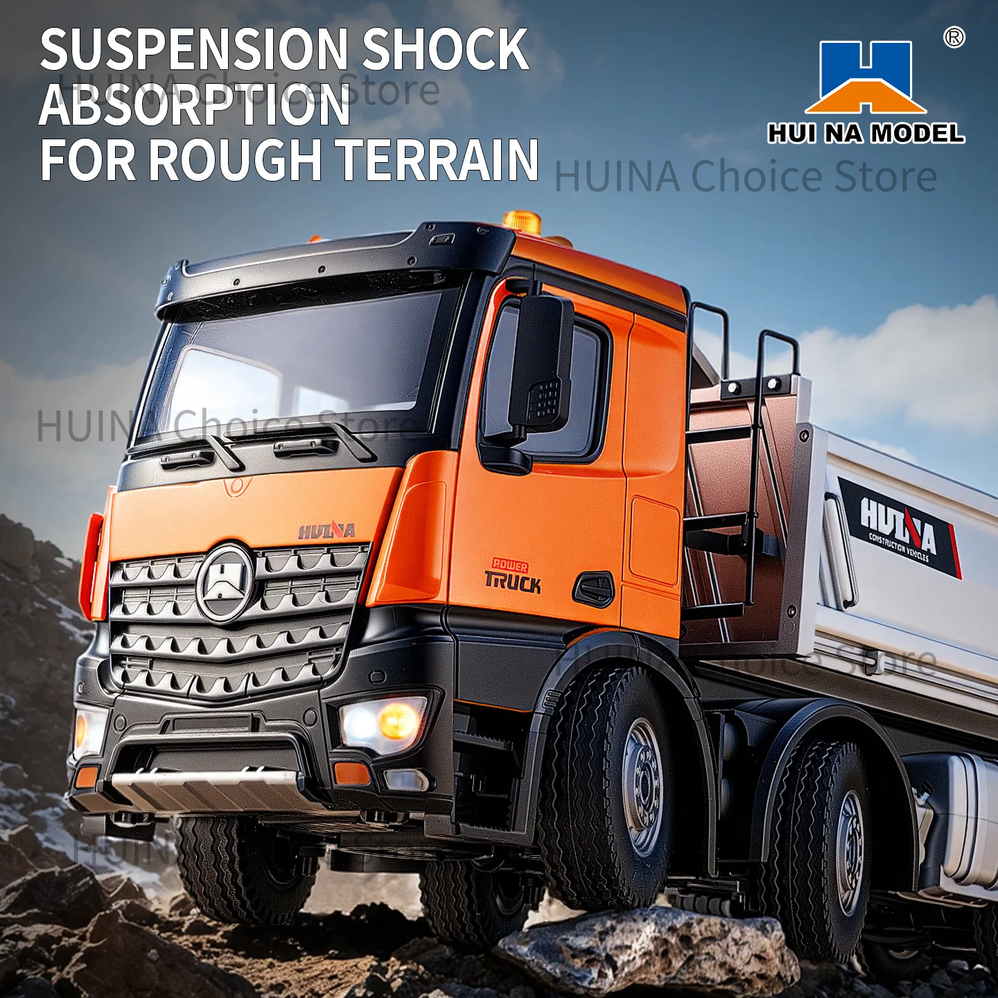 New 1:14 Huina 1536-1 Rc Truck Dump Truck 12-Channel Rc Car Mini 2.4G Proportional Precise Control Toy Gifts