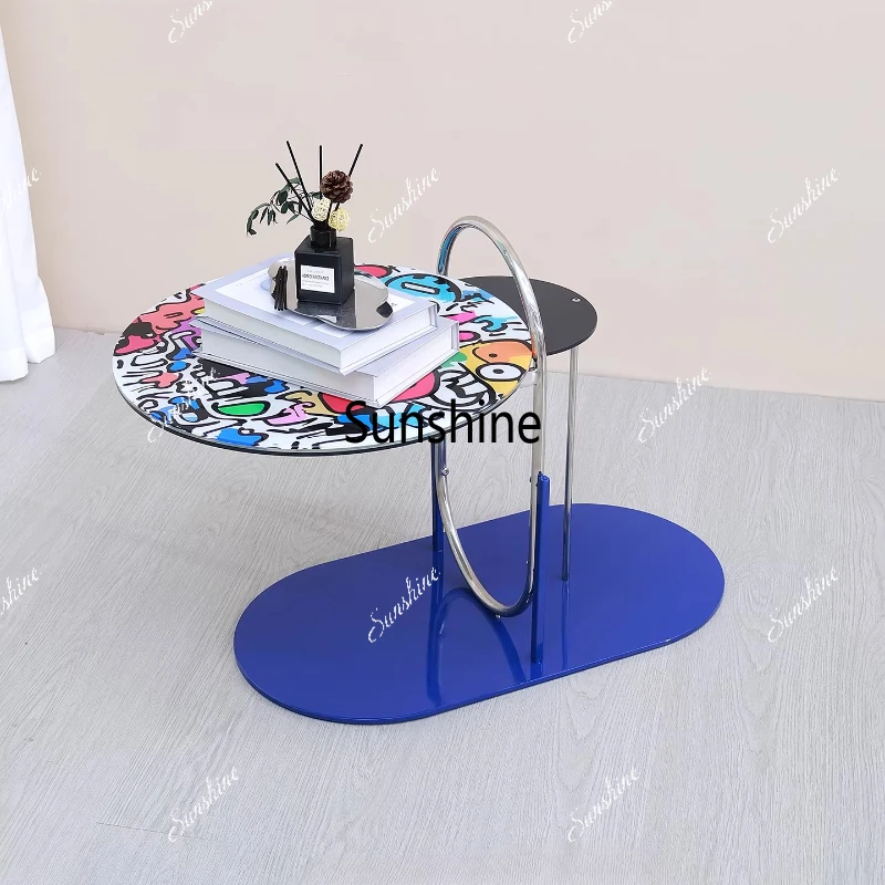 

Living room sofa creative art color round edge few