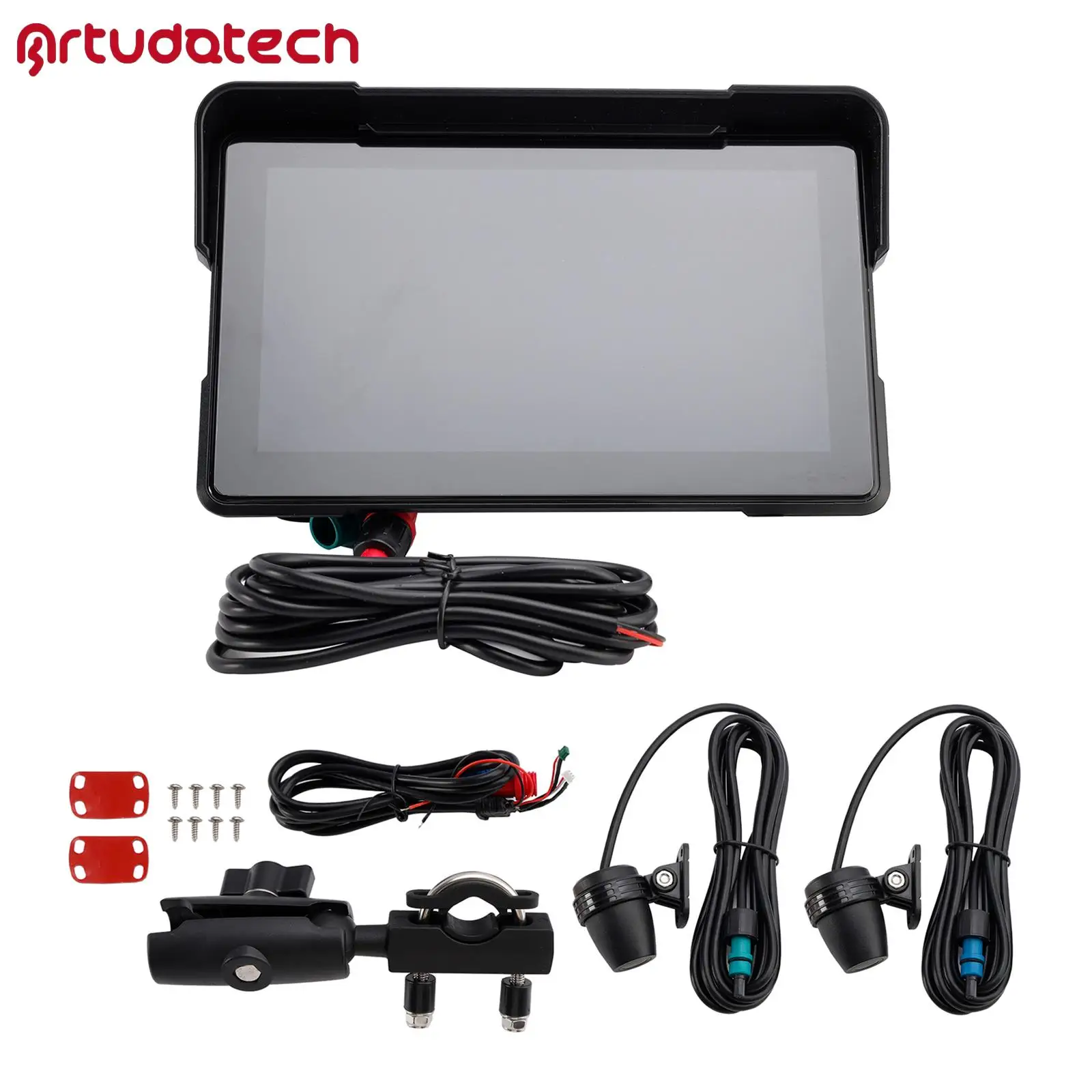 

7-дюймовый универсальный рекордер Dvr Carplay с сенсорным экраном для скутера, мотоцикла