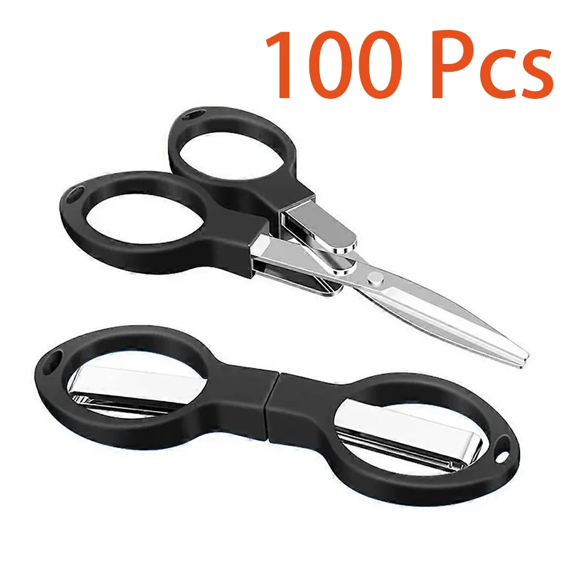 กรรไกรพับแบบพกพา100ชิ้นสำหรับงานปักเหล็กงานปักครอสติชแฮนด์เมด