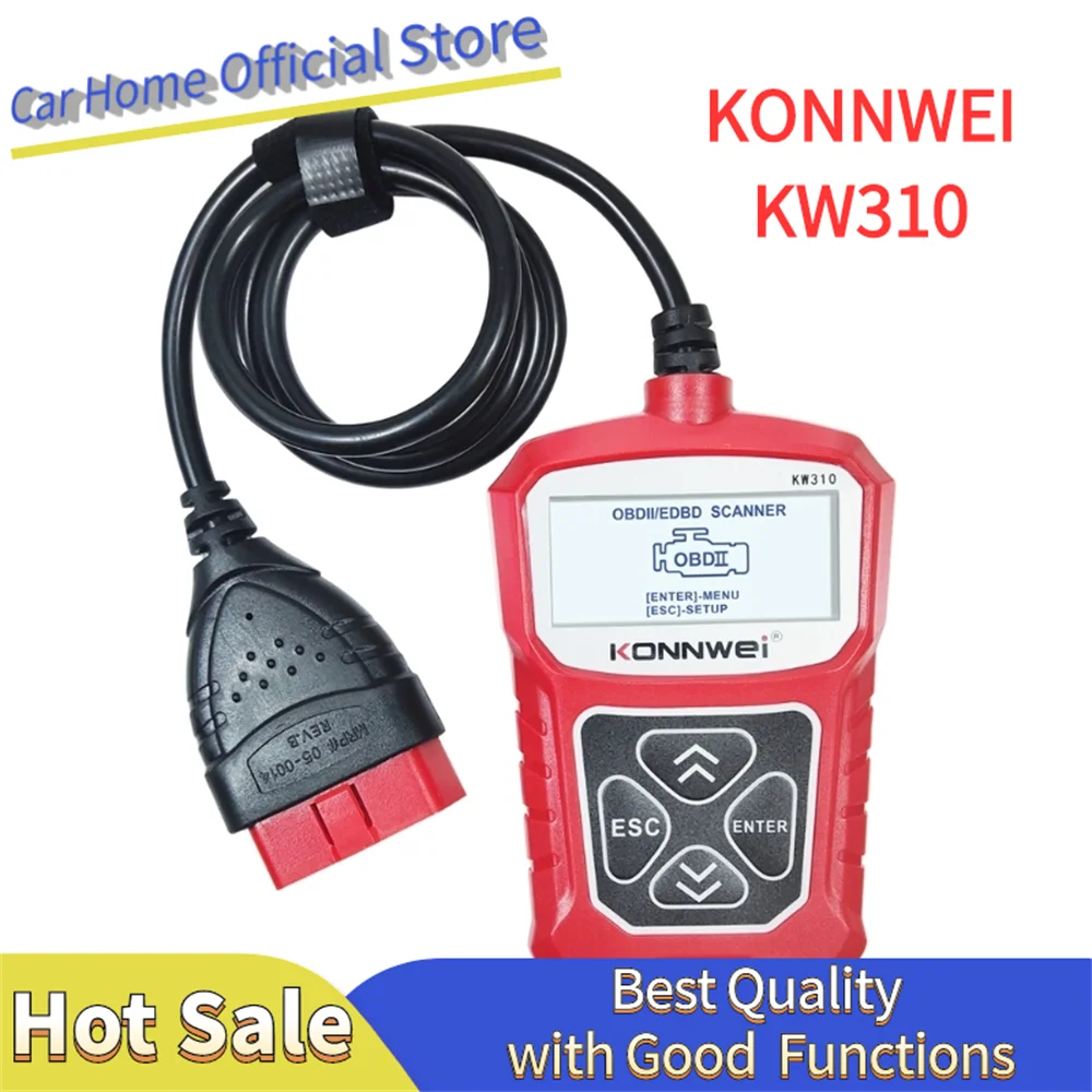 KONNWEI KW310 Car Diagnostic Tool OBDII Code Reader OBD2 Automotive Scanner Russian Language PK Elm327